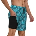 thumbnail image 1 of Uemuo Seahorse Pattern Mens Swim Trunks Quick Dry Board Shorts with Mesh Lining, Stretch Beach Shorts Quick Dry No-Chafing Board Shorts-XX-Large, 1 of 9