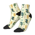 thumbnail image 1 of Uemuo Seahorse Printed Crew Socks, Moisture-Wicking Socks, Athletic Socks for Men Breathable Cushion Socks Casual Sport Socks for Running Traveling, 1 of 6