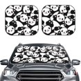 thumbnail image 1 of Uemuo Seamless Pattern Cute Panda Printed 2 PCS Car Windshield Sun Shade, Auto Sun Heat and UV Rays Blocker, Foldable Automotive Front Window Sunshade Protector, 1 of 7