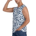 thumbnail image 1 of Uemuo Seaside Primary Color Pattern Men's Sleeveless T-Shirt,Muscle Athletic Tank Top, Moisture-wicking Quick-dry Breathable Classic Tee Top for Gym Run Outdoor Sports-X-Large, 1 of 8
