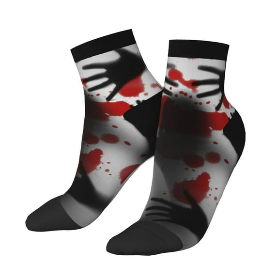 Uemuo Shadows Behind Printed Crew Socks, Moisture-Wicking Socks, Athletic Socks for Men Breathable Cushion Socks Casual Sport Socks for Running Traveling