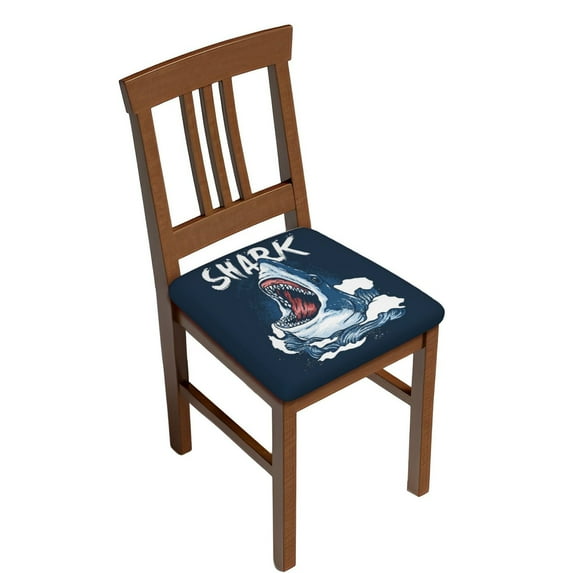 Uemuo Shark Pattern Waterproof Square Couch Cushion Covers, Magic Sofa Covers Washable, Stretch Sofa Seat Cushion Slipcovers