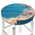 thumbnail image 1 of Uemuo Shells and Starfish Pattern Round Bar Stool Seat Covers Washable Stool Cushion Slipcover Elastic Bar Chair Covers-, 1 of 7