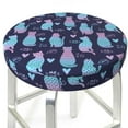 thumbnail image 1 of Uemuo Silhouette Cats Pattern Round Bar Stool Seat Covers Washable Stool Cushion Slipcover Elastic Bar Chair Covers-13 inch, 1 of 7