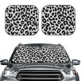 thumbnail image 1 of Uemuo Similar To Leopard Print Printed 2 PCS Car Windshield Sun Shade, Auto Sun Heat and UV Rays Blocker, Foldable Automotive Front Window Sunshade Protector, 1 of 7
