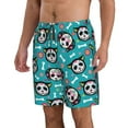 thumbnail image 1 of Uemuo Skull Cat Pattern Men's Swim Trunks Hawaiian Beach Bathing Suit Swimsuits Beach Quick-Dry Shorts with Pockets-XX-Large, 1 of 9