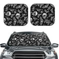 thumbnail image 1 of Uemuo Skull bird bat spider Printed 2 PCS Car Windshield Sun Shade, Auto Sun Heat and UV Rays Blocker, Foldable Automotive Front Window Sunshade Protector, 1 of 7