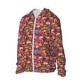 thumbnail image 1 of Uemuo Skull blue daisy flower Pattern Women's Full Zip UPF 50+ Sun Protection Hoodie Jacket Long Sleeve Sun Shirt Hiking Outdoor Performance with Pockets-, 1 of 9