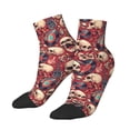thumbnail image 1 of Uemuo Skull record Guitar music Printed Crew Socks, Moisture-Wicking Socks, Athletic Socks for Men Breathable Cushion Socks Casual Sport Socks for Running Traveling, 1 of 6