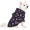 thumbnail image 1 of Uemuo Skulls In Floral for Winter Dog Hoodie Sweatshirts with Pockets Warm Dog Clothes for Small Dogs Chihuahua-Medium, 1 of 8