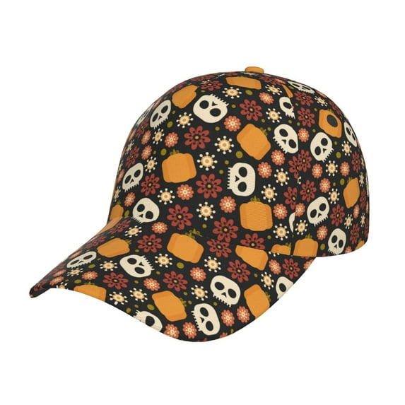 Uemuo Skulls Pattern Baseball Cap Golf Dad Hat Adjustable Original Classic Low Profile Cotton Hat Unconstructed Plain Cap Men Women
