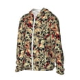 thumbnail image 1 of Uemuo Skulls1 Pattern Women's Full Zip UPF 50+ Sun Protection Hoodie Jacket Long Sleeve Sun Shirt Hiking Outdoor Performance with Pockets-X-Large, 1 of 9