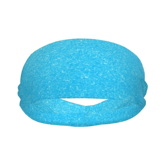 Uemuo Sky Blue Glitter Printed Sports Headbands for Men Women,Moisture Wicking Workout Headband, Sweatband Headbands,Non-slip Workout Gym Yoga Headband