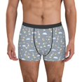 thumbnail image 1 of Uemuo Sleep Rabbit Pattern Men's Boxer Briefs,Trunk Anti-Chafing,Comfortable, Durable, and Stylish Underwear-, 1 of 9