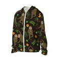 thumbnail image 1 of Uemuo Sloth Doing Yoga Pattern Women's Full Zip UPF 50+ Sun Protection Hoodie Jacket Long Sleeve Sun Shirt Hiking Outdoor Performance with Pockets-Small, 1 of 9