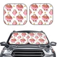 thumbnail image 1 of Uemuo Sloth with Donuts1 Printed 2 PCS Car Windshield Sun Shade, Auto Sun Heat and UV Rays Blocker, Foldable Automotive Front Window Sunshade Protector, 1 of 7