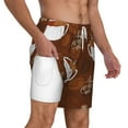 thumbnail image 1 of Uemuo Sloths Need More Coffee Pattern Mens Swim Trunks Quick Dry Board Shorts with Mesh Lining, Stretch Beach Shorts Quick Dry No-Chafing Board Shorts-XX-Large, 1 of 9