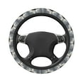thumbnail image 1 of Uemuo Smiling Polar Bear Printed Car Elastic Steering Wheel Cover - Universal Car Accessory for Diverse Cars Anti-Slip, and Comfortable- 15", 1 of 8
