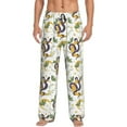 thumbnail image 1 of Uemuo Snake And Moon Pattern Men's Wide Leg Palazzo Lounge Pants with Pockets Light Weight Loose Comfy Casual Pajama Pants-Medium, 1 of 9