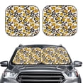 thumbnail image 1 of Uemuo Snake And Rose Printed 2 PCS Car Windshield Sun Shade, Auto Sun Heat and UV Rays Blocker, Foldable Automotive Front Window Sunshade Protector, 1 of 7