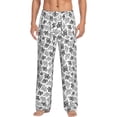 thumbnail image 1 of Uemuo Snake Pattern Men's Wide Leg Palazzo Lounge Pants with Pockets Light Weight Loose Comfy Casual Pajama Pants-Large, 1 of 9