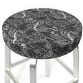 thumbnail image 1 of Uemuo Snake Pattern Round Bar Stool Seat Covers Washable Stool Cushion Slipcover Elastic Bar Chair Covers-, 1 of 7