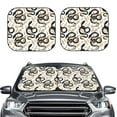 thumbnail image 1 of Uemuo Snake Printed 2 PCS Car Windshield Sun Shade, Auto Sun Heat and UV Rays Blocker, Foldable Automotive Front Window Sunshade Protector, 1 of 7