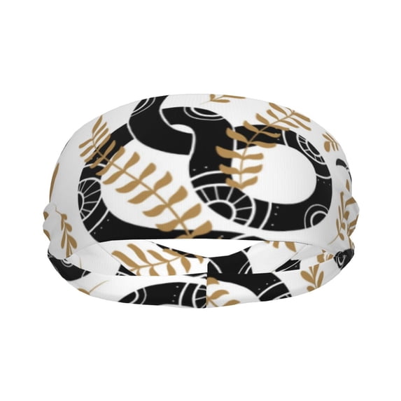 Uemuo Snake Printed Sports Headbands for Men Women,Moisture Wicking Workout Headband, Sweatband Headbands,Non-slip Workout Gym Yoga Headband