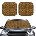 thumbnail image 1 of Uemuo Snake Skin Printed 2 PCS Car Windshield Sun Shade, Auto Sun Heat and UV Rays Blocker, Foldable Automotive Front Window Sunshade Protector, 1 of 7