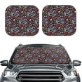 thumbnail image 1 of Uemuo Snakes And Snake Fruit Printed 2 PCS Car Windshield Sun Shade, Auto Sun Heat and UV Rays Blocker, Foldable Automotive Front Window Sunshade Protector, 1 of 7