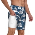 thumbnail image 1 of Uemuo Snow Penguin Pattern Mens Swim Trunks Quick Dry Board Shorts with Mesh Lining, Stretch Beach Shorts Quick Dry No-Chafing Board Shorts-3X-Large, 1 of 9