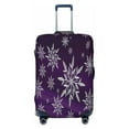 thumbnail image 1 of Uemuo Snowflake Gradient Purple Printed Washable Luggage Cover - Fashion Suitcase Protector Fits 18-32 Inch Luggage -Small, 1 of 9