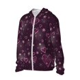 thumbnail image 1 of Uemuo Snowflakes and Hearts Pattern Women's Full Zip UPF 50+ Sun Protection Hoodie Jacket Long Sleeve Sun Shirt Hiking Outdoor Performance with Pockets-XX-Large, 1 of 9