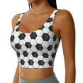 thumbnail image 1 of Uemuo Soccer Pattern Women's Sports Bra - High Impact Support, Breathable, and Comfortable Athletic Bra for Running, Yoga, and Workouts, 1 of 9