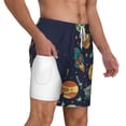 thumbnail image 1 of Uemuo Space Pattern Mens Swim Trunks Quick Dry Board Shorts with Mesh Lining, Stretch Beach Shorts Quick Dry No-Chafing Board Shorts-Large, 1 of 9