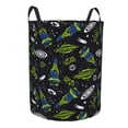 thumbnail image 1 of Uemuo Space Rockets Pattern Circular Laundry Hamper Basket with handles,Collapsible laundry basket,Large capacity laundry hamper,Laundry Organizer-Small, 1 of 8