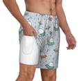 thumbnail image 1 of Uemuo Spaceship Pattern Mens Swim Trunks Quick Dry Board Shorts with Mesh Lining, Stretch Beach Shorts Quick Dry No-Chafing Board Shorts-Medium, 1 of 9