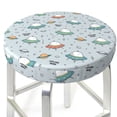 thumbnail image 1 of Uemuo Spaceship Pattern Round Bar Stool Seat Covers Washable Stool Cushion Slipcover Elastic Bar Chair Covers-12 inch, 1 of 7