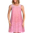thumbnail image 1 of Uemuo Sparkly Glitter Pattern Women’s Sleeveless Dress – Casual Summer A-Line Dress, Stylish and Comfortable Sundress for Hot Weather, 1 of 7