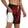 thumbnail image 1 of Uemuo Spider on the Web Pattern Mens Swim Trunks Quick Dry Board Shorts with Mesh Lining, Stretch Beach Shorts Quick Dry No-Chafing Board Shorts-3X-Large, 1 of 9