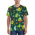 thumbnail image 1 of Uemuo Sport Monster Print Mens Polo Shirts Baseball T-shirt Performance Short Sleeve Golf Shirt Moisture Wicking Athletic Casual Collared T-Shirt-Medium, 1 of 7