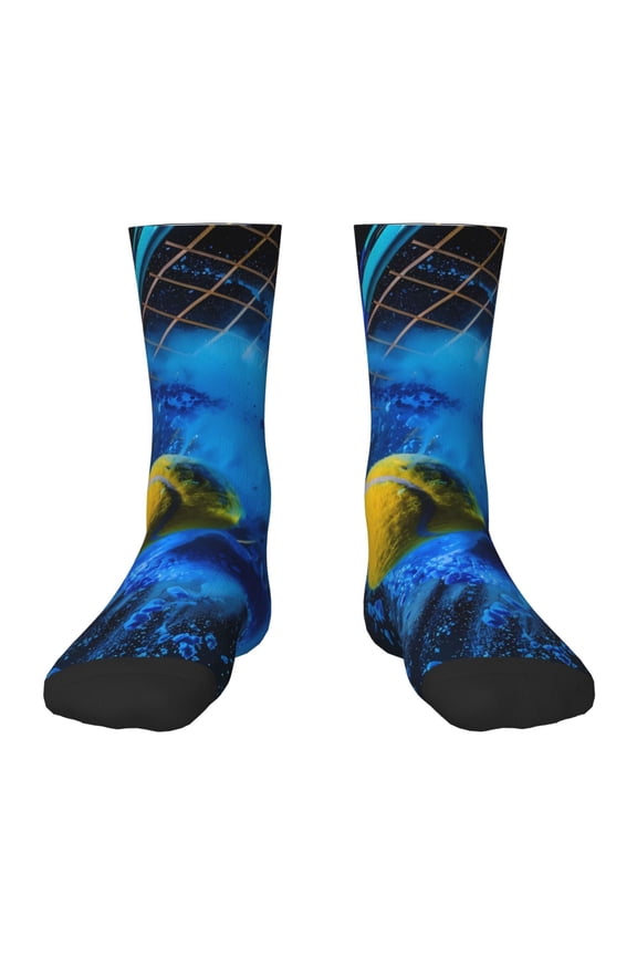 Sports Tennis Ball Printed Kids Boys Socks Seamless Crew Socks Crazy Funny Athletic Sport Socks for Children