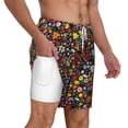 thumbnail image 1 of Uemuo Spring And Summer Flowers Pattern Mens Swim Trunks Quick Dry Board Shorts with Mesh Lining, Stretch Beach Shorts Quick Dry No-Chafing Board Shorts-X-Large, 1 of 9