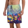 thumbnail image 1 of Uemuo Spring Flower Seasonal Pattern Men's Swim Trunks Hawaiian Beach Bathing Suit Swimsuits Beach Quick-Dry Shorts with Pockets-XX-Large, 1 of 9