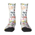 thumbnail image 1 of Uemuo Spring Flowers Birds Pattern Women's Crew Socks, Soft Durable Breathable Moisture-Wicking with Odor Control Cotton socks, 1 of 9