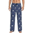 thumbnail image 1 of Uemuo Squirrel Flower Pattern Men's Wide Leg Palazzo Lounge Pants with Pockets Light Weight Loose Comfy Casual Pajama Pants-Small, 1 of 9