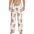 thumbnail image 1 of Uemuo Squirrel Giving A Gift Pattern Men's Wide Leg Palazzo Lounge Pants with Pockets Light Weight Loose Comfy Casual Pajama Pants-Large, 1 of 9