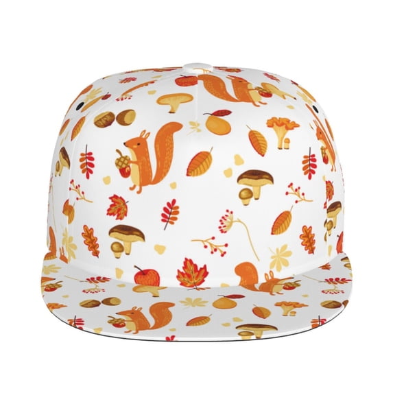 Uemuo Squirrel InThe Forest3 Pattern Women's Baseball Cap,Straight Brim Hat,Golf Dad Hat,Travel Hat,Sun Protection Cap,Everyday Accessory