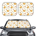 thumbnail image 1 of Uemuo Squirrel Maple Leaves And Nuts Printed 2 PCS Car Windshield Sun Shade, Auto Sun Heat and UV Rays Blocker, Foldable Automotive Front Window Sunshade Protector, 1 of 7