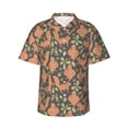 thumbnail image 1 of Uemuo Squirrel And Nuts Printed Regular Fit Short Sleeve Casual Hawaiian Shirt for Men,Aloha shirt,Tropical shirt,Floral print shirt,Vacation Beach shirt-, 1 of 9